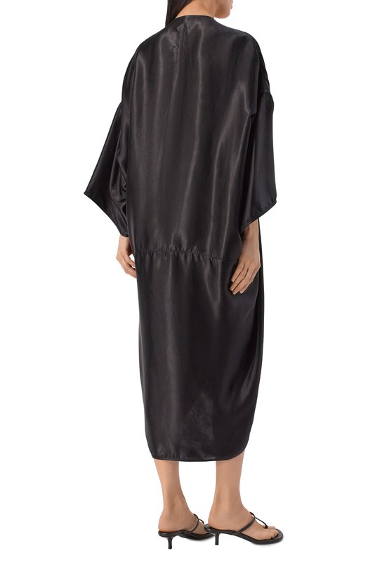 Атласное платье Rick Owens RP01F6540/N Чёрный  RP01F6540/N Фото 3