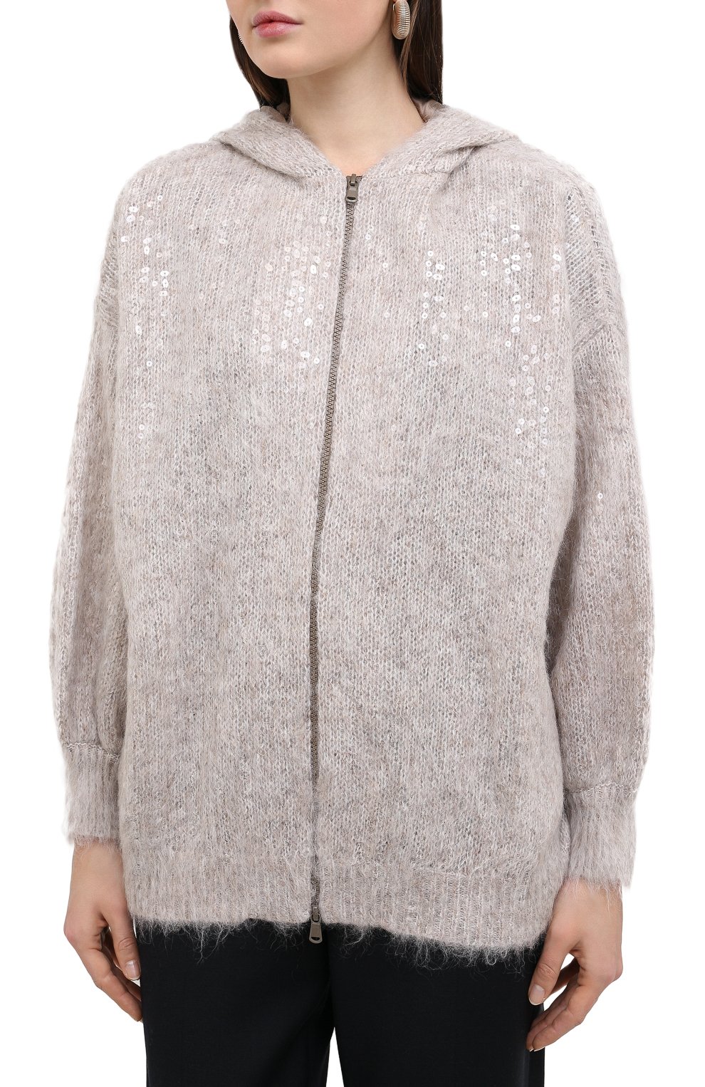 Шерстяной кардиган BRUNELLO CUCINELLI бежевого цвета по цене 393500 руб., арт. M9M587016, фото 3 Шерстяной кардиган BRUNELLO CUCINELLI, арт. M9M587016, фото 3