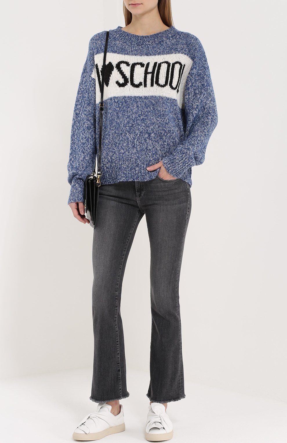 Расклешенные укороченные джинсы с бахромой FRAME DENIM, арт. LMBRE134, фото 2