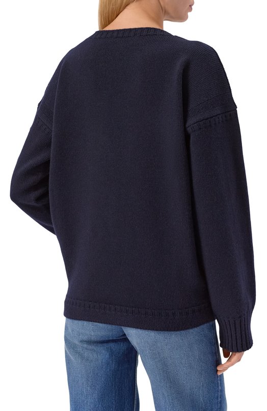 Свитер из шерсти и кашемира Chloé CH25AMP48810 Синий  CH25AMP48810 Фото 4