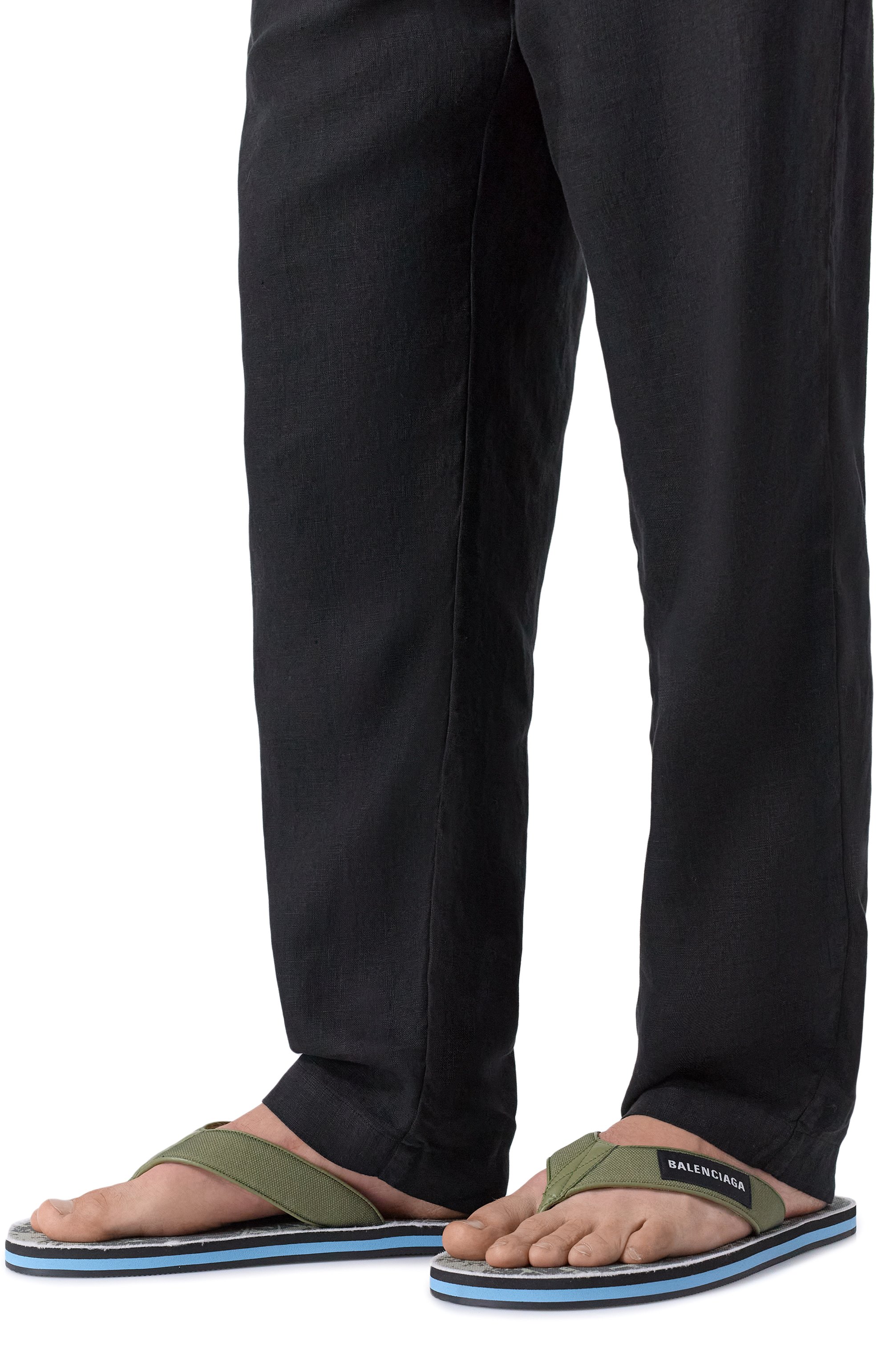 Текстильные шлепанцы sunset BALENCIAGA хаки цвета по цене 49950 руб., арт. 841422/W14S2, фото 3 Текстильные шлепанцы sunset BALENCIAGA, арт. 841422/W14S2, фото 3