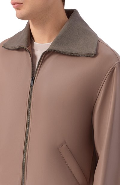 Кожаный бомбер MVST, арт. M26.2PM.L006/L011 NAPPA CREAM, фото 5