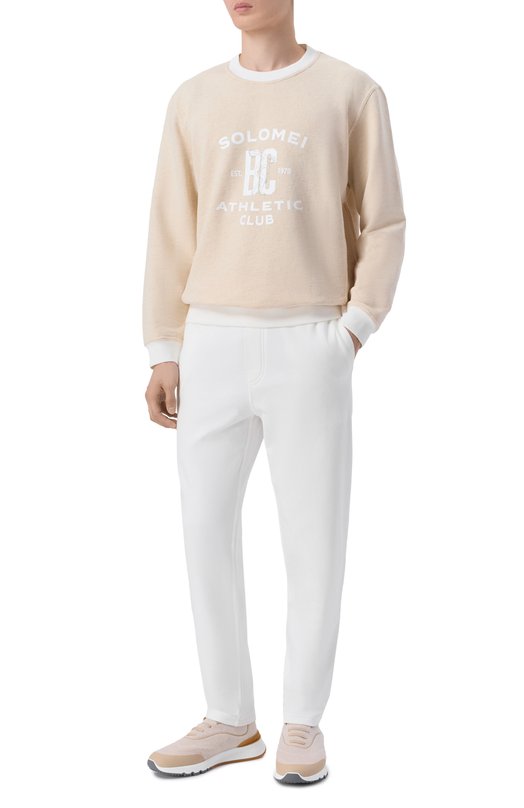 Текстильные кроссовки Brunello Cucinelli MZUEHR0342 Бежевый  MZUEHR0342 Фото 2