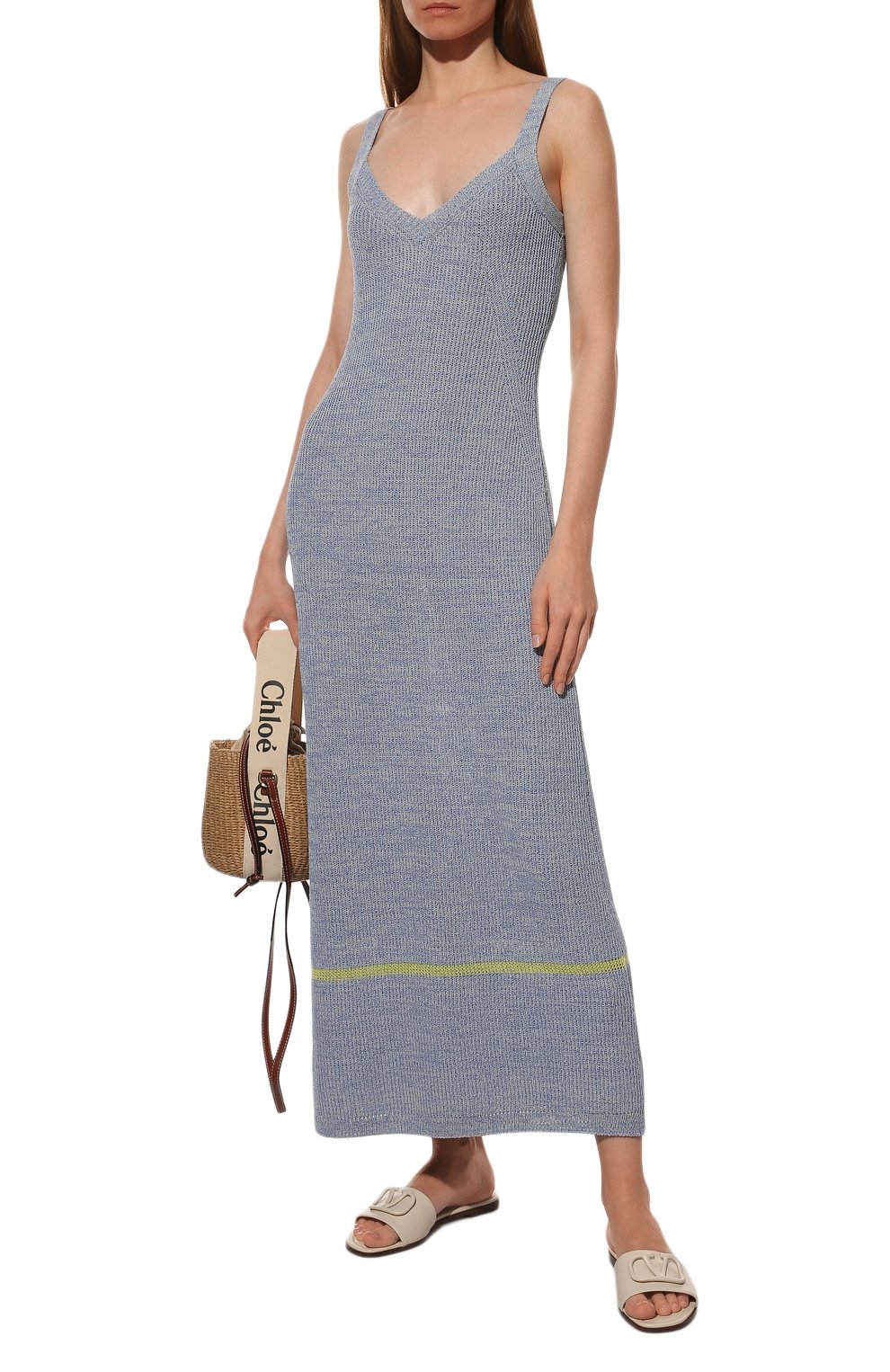 Хлопковое платье VIKA 2.0 голубого цвета по цене 27500 руб., арт. SS22-13114, фото 2 Хлопковое платье VIKA 2.0, арт. SS22-13114, фото 2