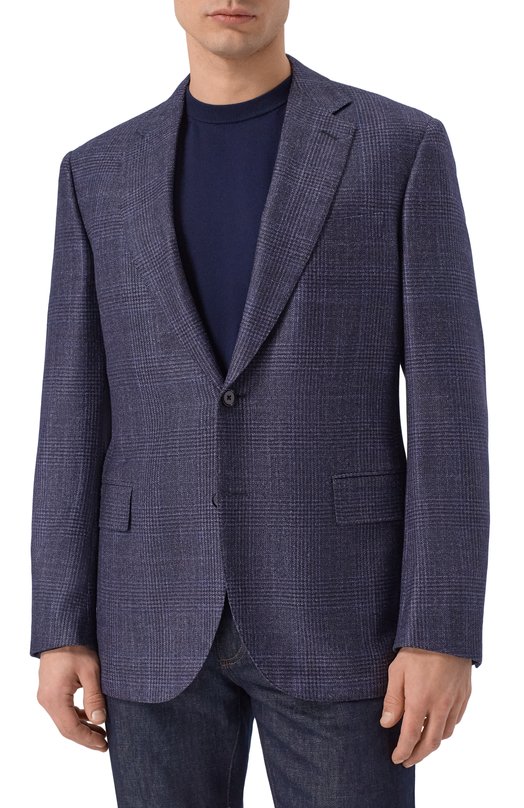 Пиджак из шерсти и шелка Stefano Ricci M1RFSR2000/LP73HA_001 Фиолетовый  M1RFSR2000/LP73HA_001 Фото 4