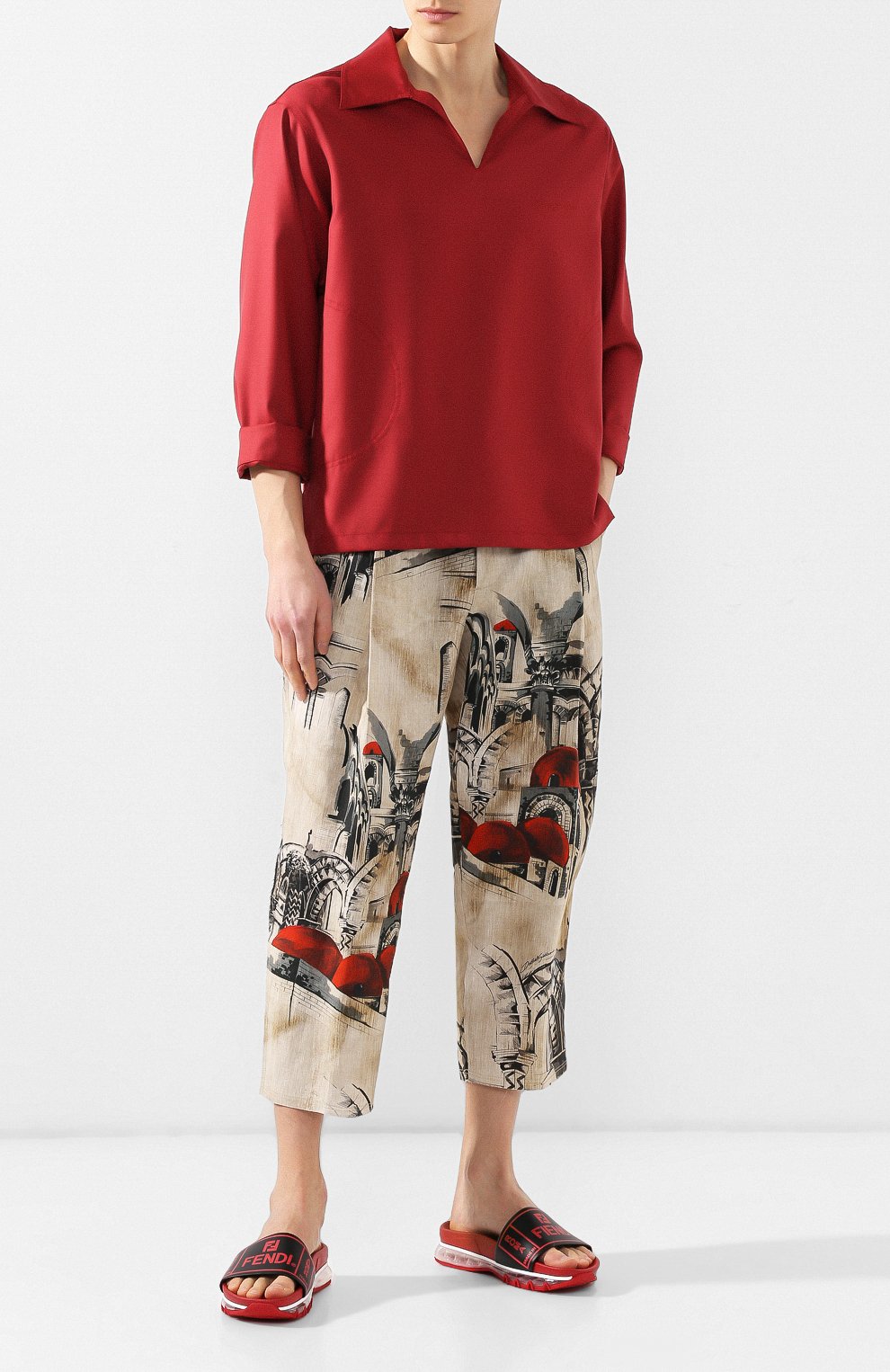 Резиновые шлепанцы FENDI, арт. 7X1224 A630, фото 2