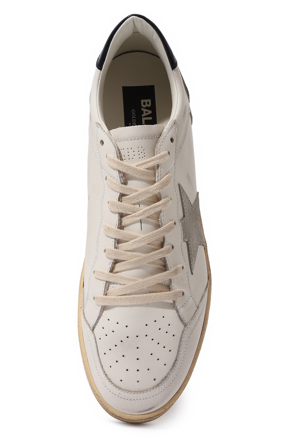 Кожаные кеды ballstar GOLDEN GOOSE DELUXE BRAND белого цвета по цене 52700 руб., арт. GMF00327.F004603, фото 6 Кожаные кеды ballstar GOLDEN GOOSE DELUXE BRAND, арт. GMF00327.F004603, фото 6