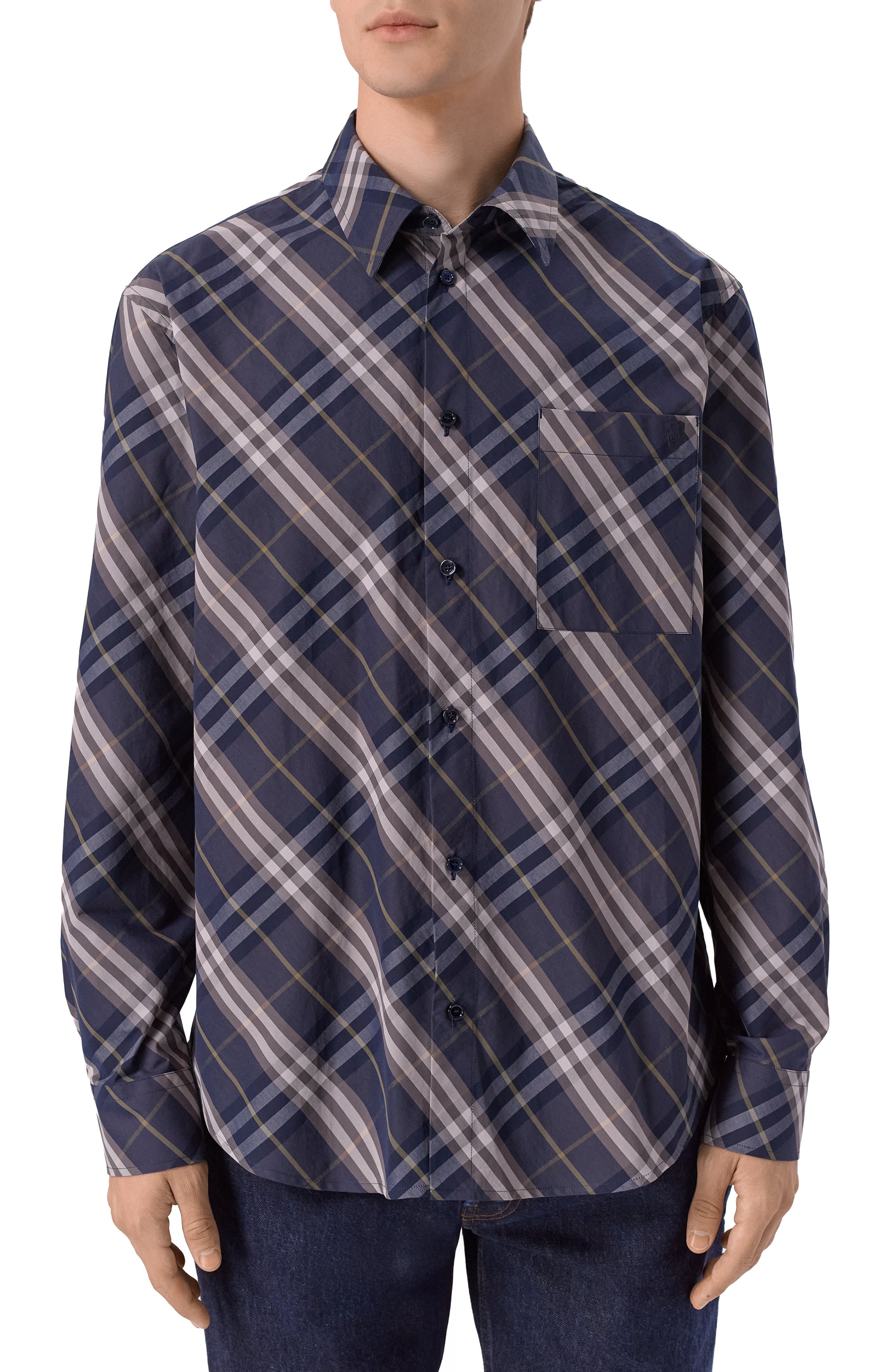 Хлопковая рубашка BURBERRY, арт. 8105201, фото 3