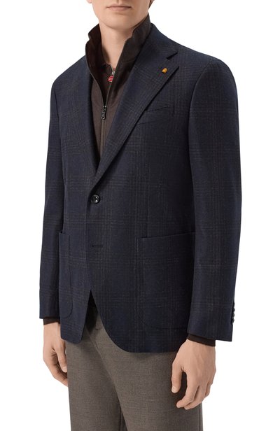 Шерстяной пиджак SARTORIA LATORRE темно-синего цвета по цене 127000 руб., арт. EF7P/QK0464, фото 3 Шерстяной пиджак SARTORIA LATORRE, арт. EF7P/QK0464, фото 3