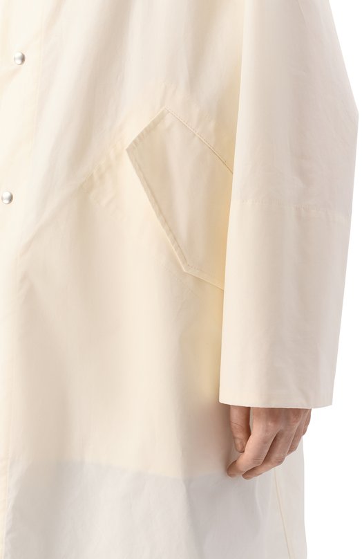Хлопковый плащ Jil Sander J04AH0002-J45026 Кремовый  J04AH0002-J45026 Фото 5
