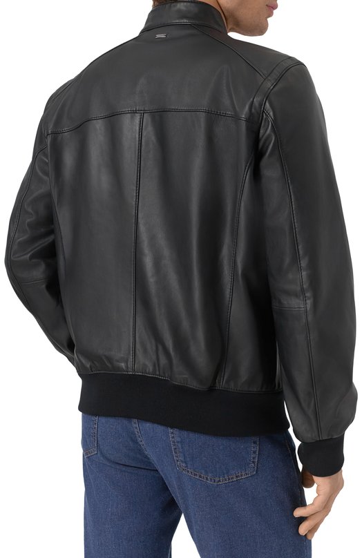 Кожаный бомбер Windsor B0RELL03-L/1300145 Чёрный  B0RELL03-L/1300145 Фото 4