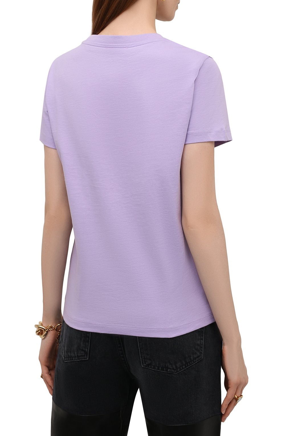 Хлопковая футболка KENZO сиреневого цвета по цене 12150 руб., арт. FB52TS8434SA, фото 4 Хлопковая футболка KENZO, арт. FB52TS8434SA, фото 4