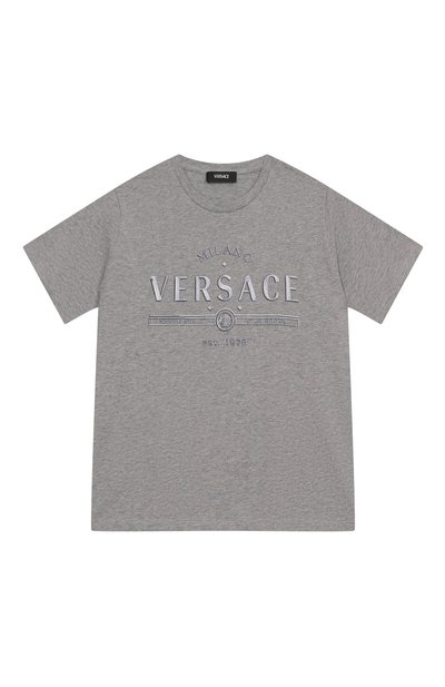 Хлопковая футболка VERSACE, арт. 1018293/1A13085/4A-6A