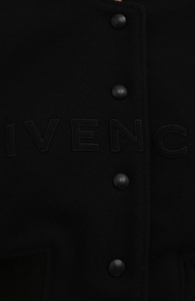 Шерстяной бомбер GIVENCHY черного цвета по цене 266000 руб., арт. BW00CQ611N, фото 5 Шерстяной бомбер GIVENCHY, арт. BW00CQ611N, фото 5