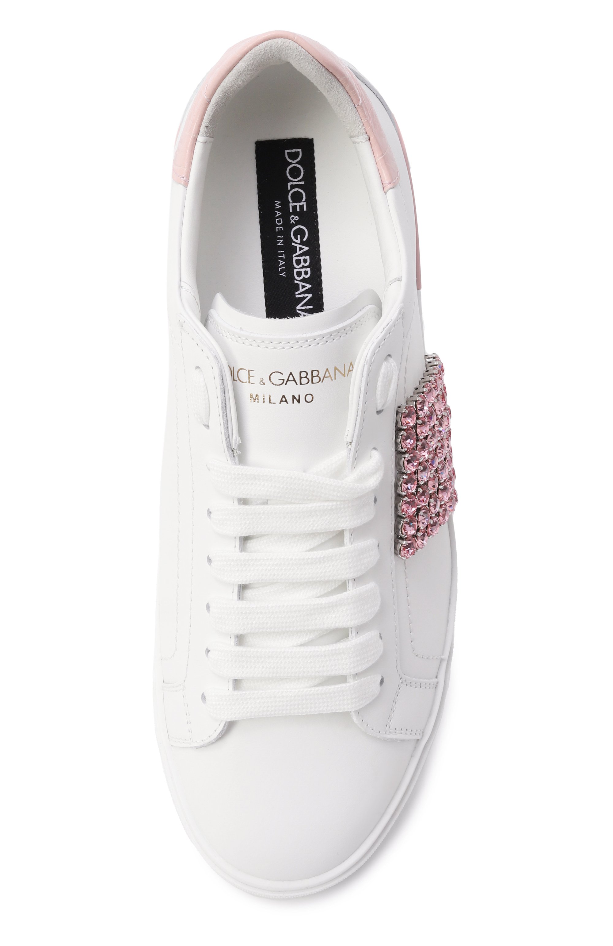 Кожаные кеды portofino vintage DOLCE & GABBANA белого цвета по цене 145500 руб., арт. CK2311/A6N63, фото 6 Кожаные кеды portofino vintage DOLCE & GABBANA, арт. CK2311/A6N63, фото 6