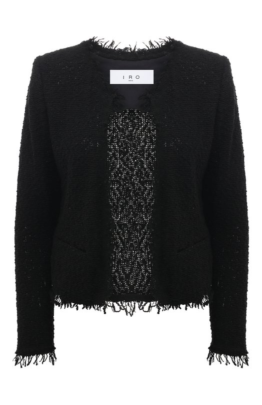 Хлопковый жакет Iro WF07SHAVANI Чёрный WF07SHAVANI