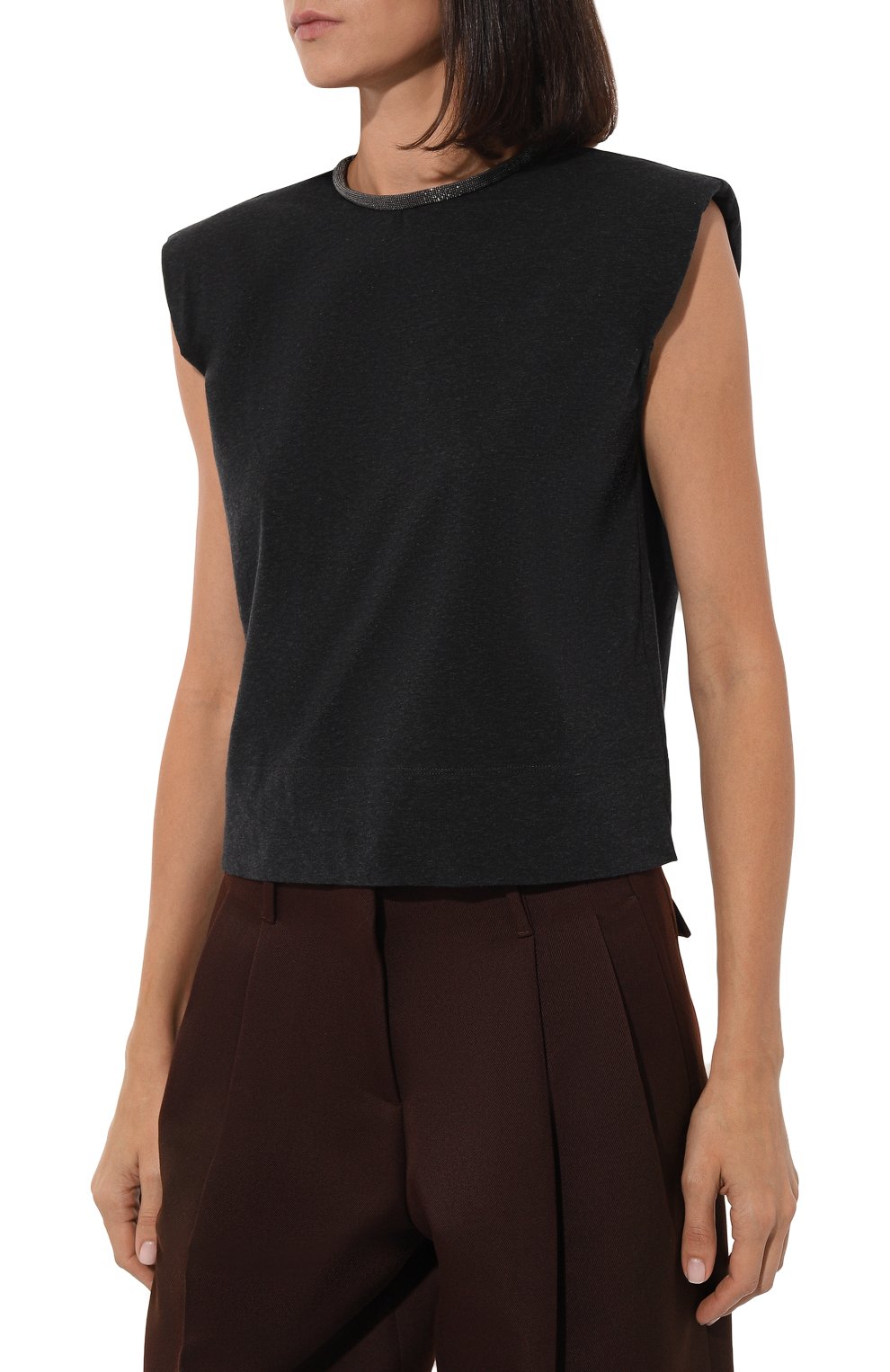 Хлопковый топ BRUNELLO CUCINELLI, арт. M0T18B1210, фото 3