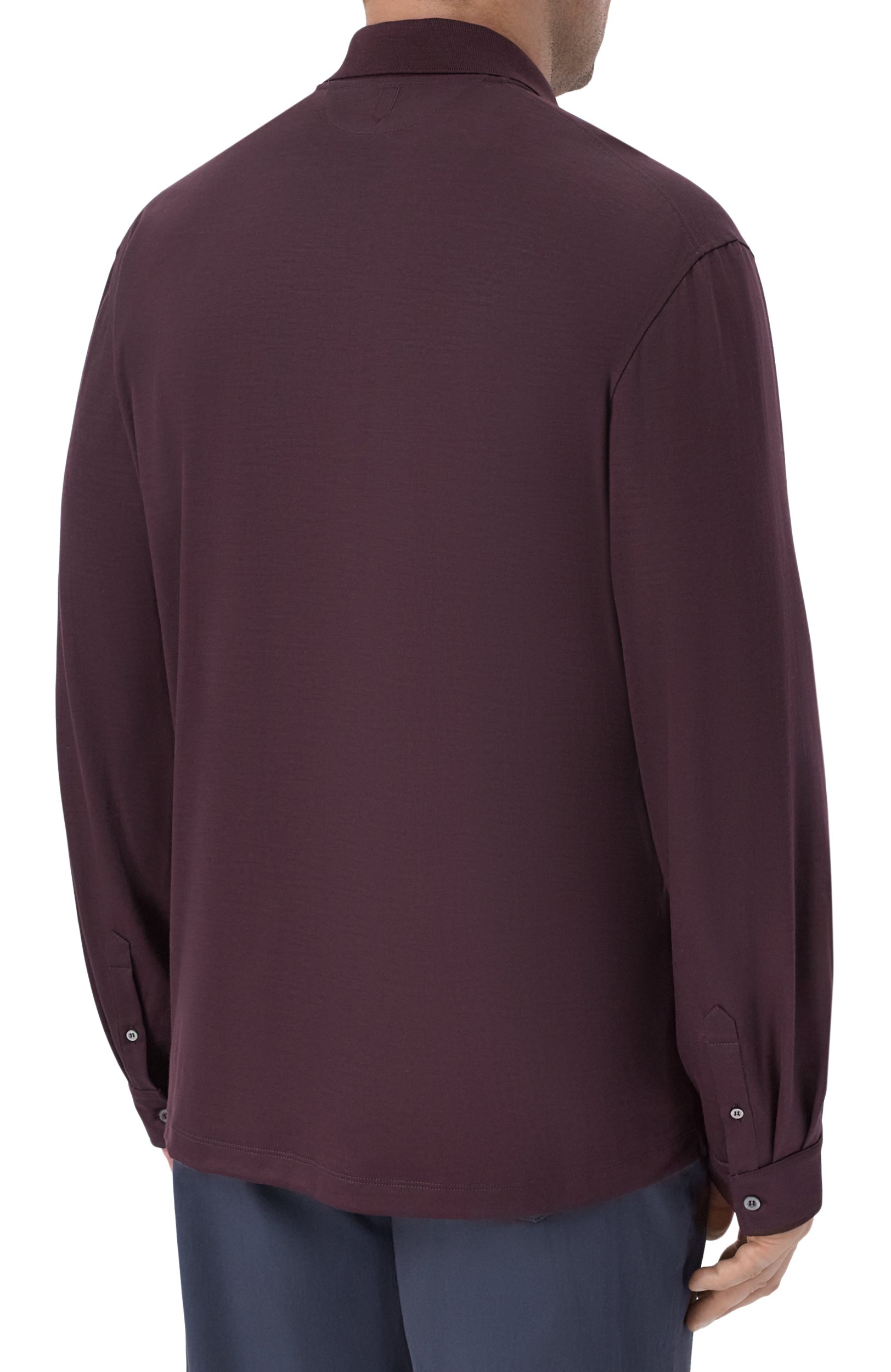 Шерстяное поло CANALI бордового цвета по цене 122500 руб., арт. T0907B/MJ02338, фото 4 Шерстяное поло CANALI, арт. T0907B/MJ02338, фото 4