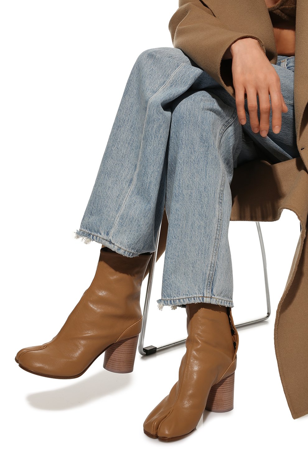 Кожаные ботильоны tabi MAISON MARGIELA, арт. S58WU0260/P3753, фото 3