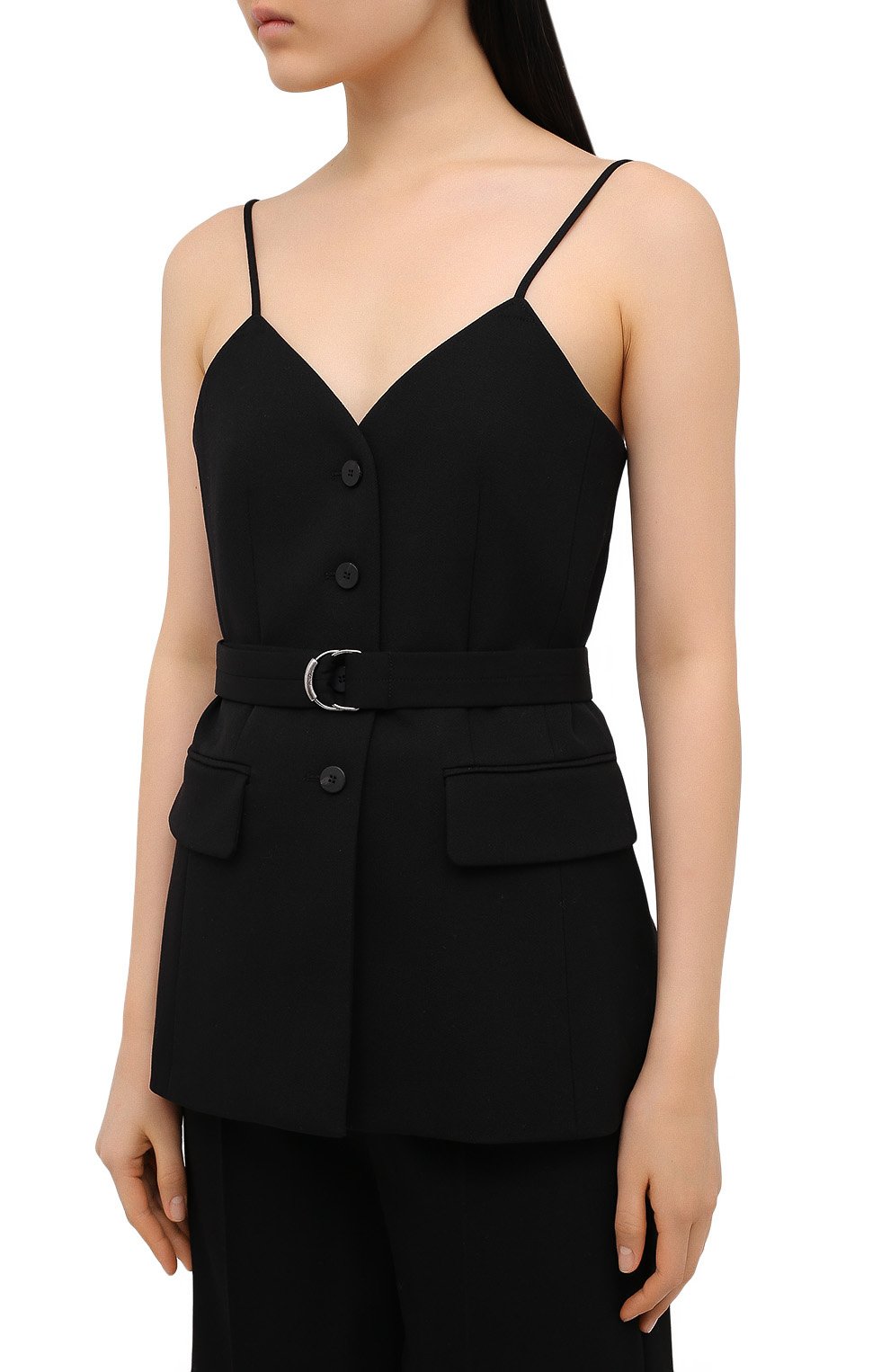 Шерстяной топ CHLOÉ черного цвета по цене 139500 руб., арт. CHC20WHT31066, фото 3 Шерстяной топ CHLOÉ, арт. CHC20WHT31066, фото 3