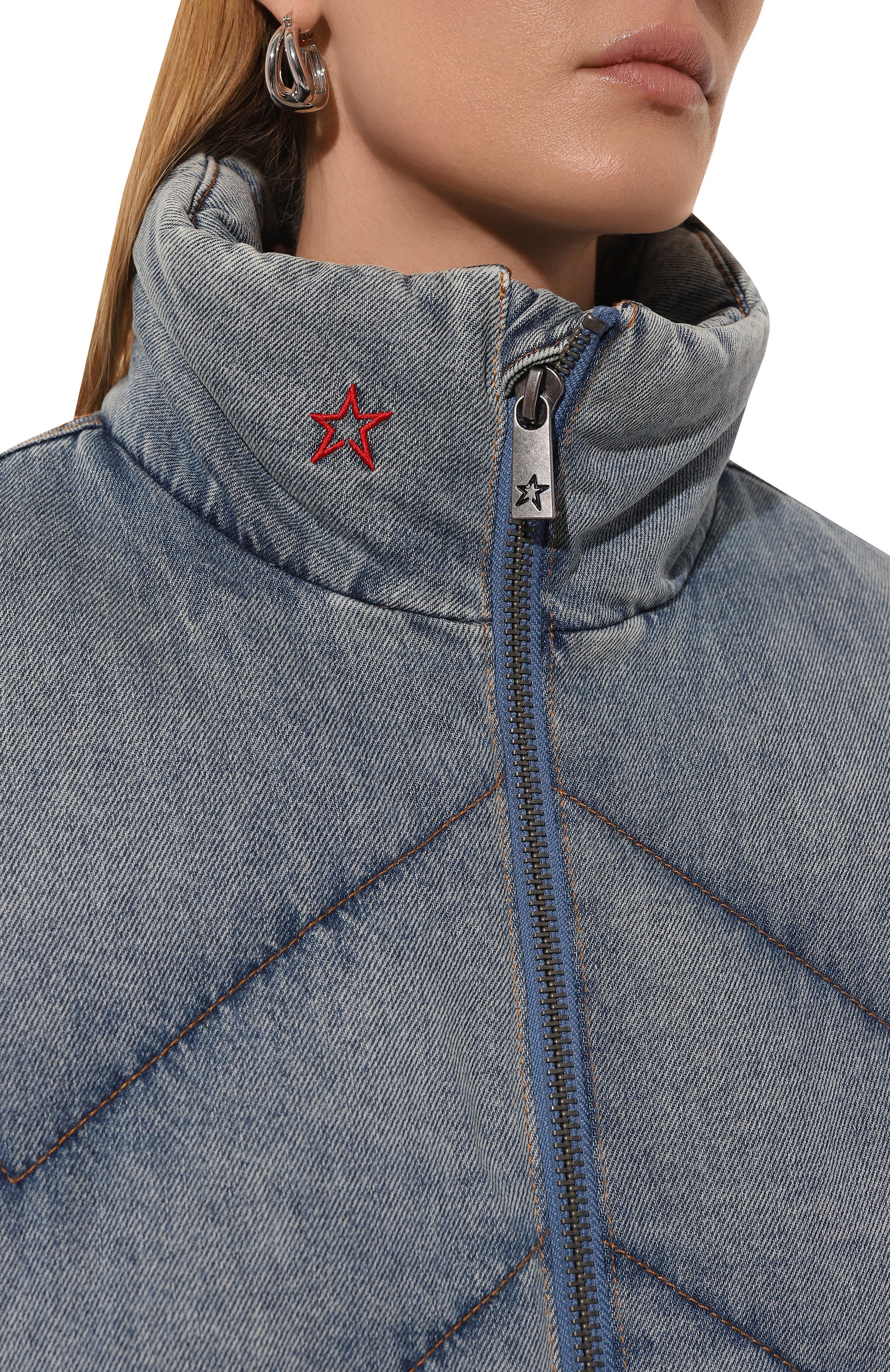 Джинсовый пуховик PERFECT MOMENT, арт. W3001064/DENIM PUFFER JACKET, фото 5