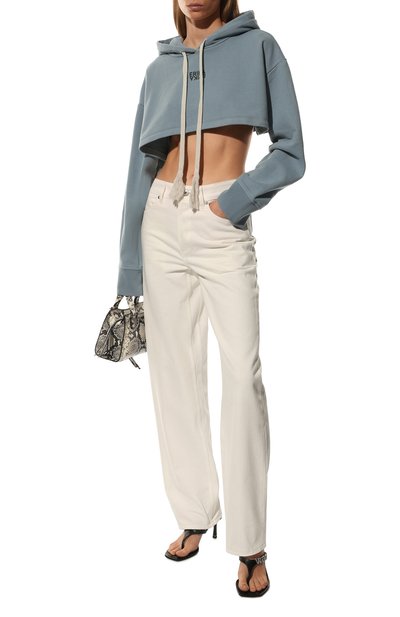 Хлопковое худи ERIKA CAVALLINI голубого цвета по цене 20600 руб., арт. W2/P/P2WW30, фото 2 Хлопковое худи ERIKA CAVALLINI, арт. W2/P/P2WW30, фото 2