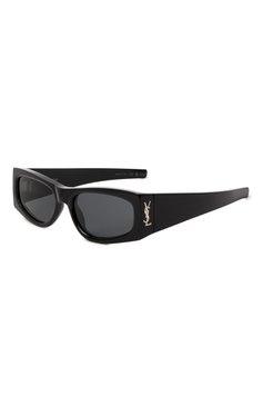 Женские солнцезащитные очки SAINT LAURENT черного цвета, арт. SL M140 001 | Фото 1 (Нос: Не проставлено; Тип очков: С/з; Региональные ограничения белый список (Axapta Mercury): Не проставлено; Материал: Пластик; Оптика Гендер: оптика-женское; Очки форма: Прямоугольные)
