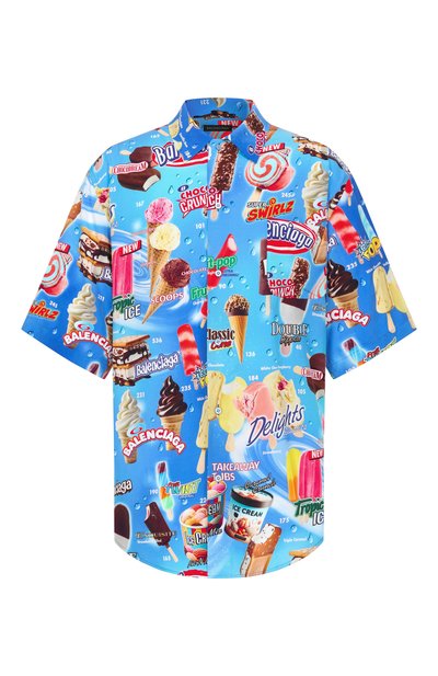 Мужская рубашка из вискозы BALENCIAGA, арт. 852334/TTL24