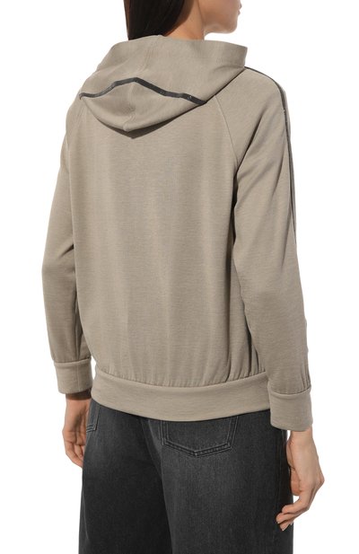 Толстовка из хлопка и шелка BRUNELLO CUCINELLI, арт. MD828B1342, фото 4