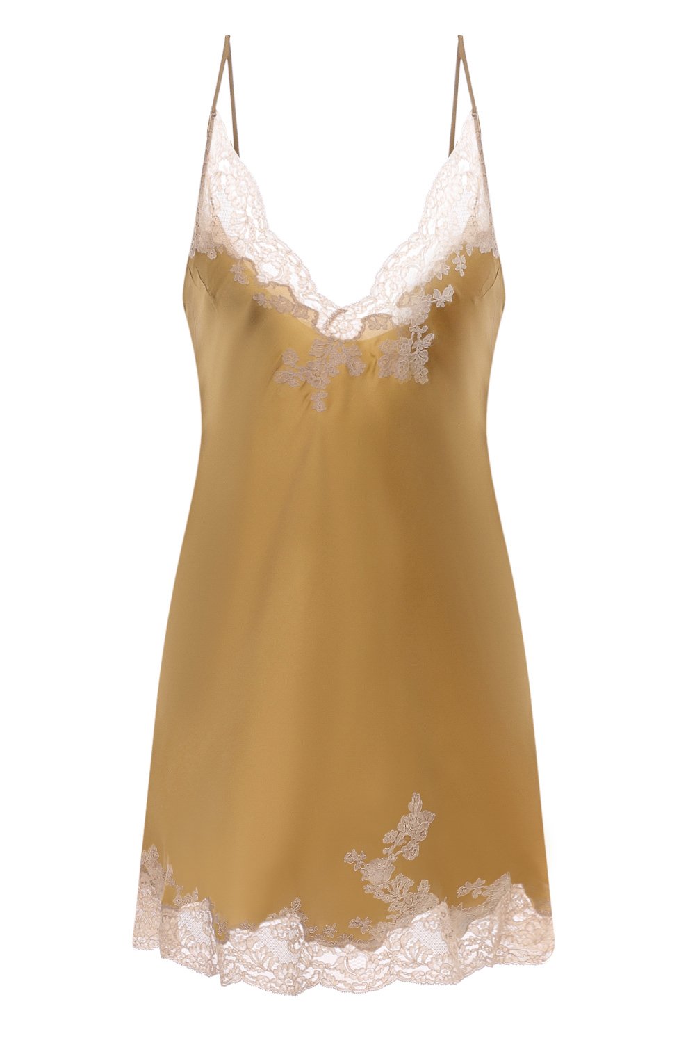 Шелковая сорочка CARINE GILSON зеленого цвета по цене 161500 руб., арт. AG0308DP, фото 1 Шелковая сорочка CARINE GILSON, арт. AG0308DP, фото 1