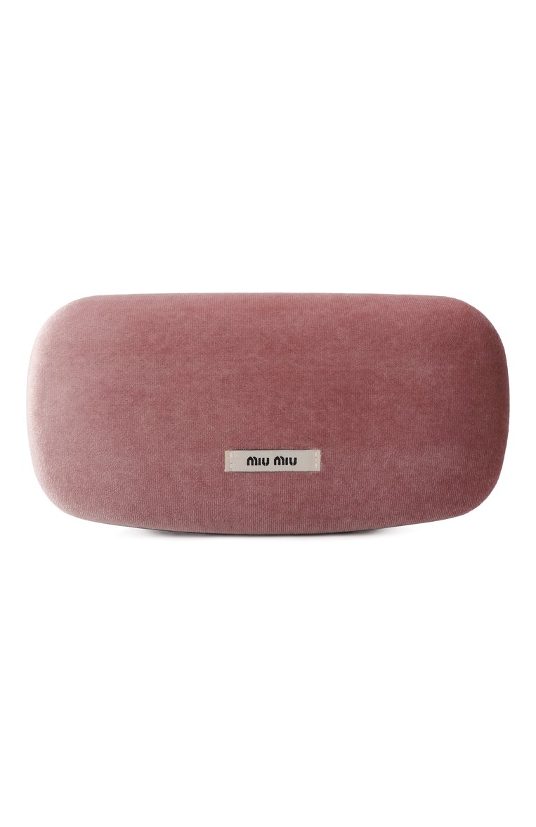 Женские солнцезащитные очки MIU MIU розового цвета, арт. SMU59U-E153-F00A5-048 | Фото 5 (Материал: Металл; Материал сплава: Проставлено; Нос: Не проставлено; Тип очков: С/з; Оптика Гендер: оптика-женское; Очки форма: Круглые)