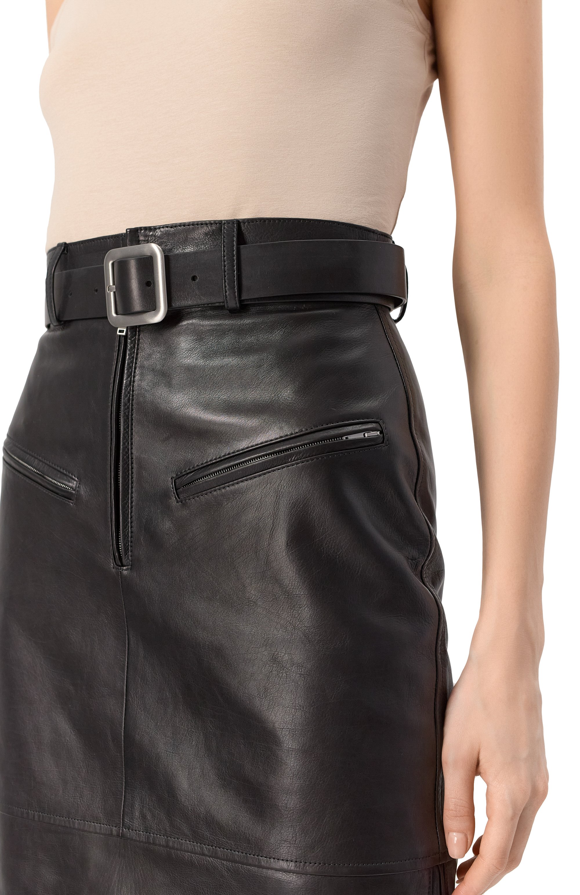 Кожаная юбка JIL SANDER, арт. J03MA0229-J07207, фото 5