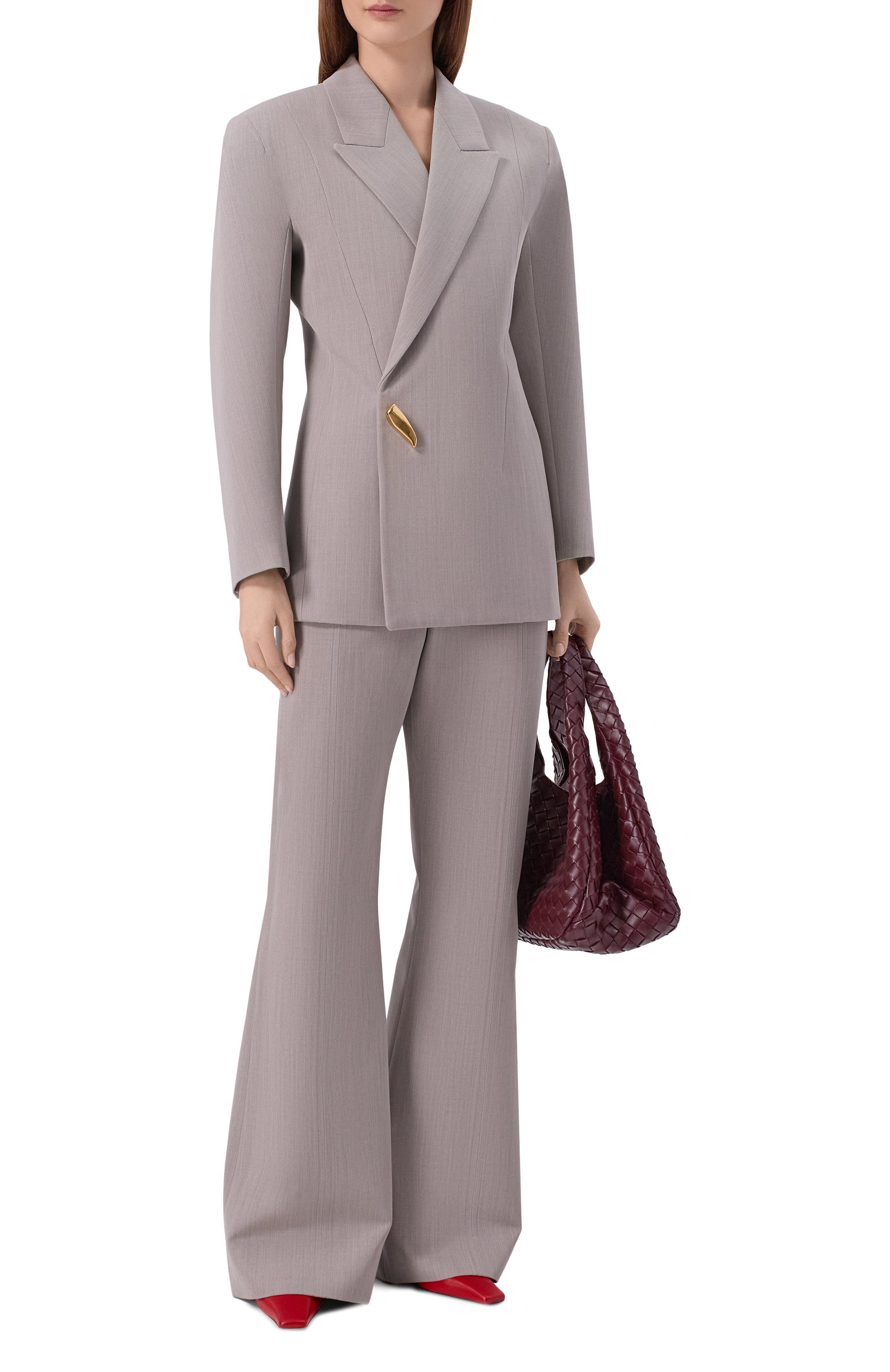 Шерстяной жакет BOTTEGA VENETA серого цвета по цене 539500 руб., арт. 863004/V6DE0, фото 2 Шерстяной жакет BOTTEGA VENETA, арт. 863004/V6DE0, фото 2