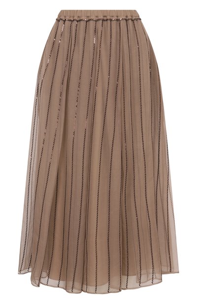 Женская шелковая юбка BRUNELLO CUCINELLI, арт. MP940G3884