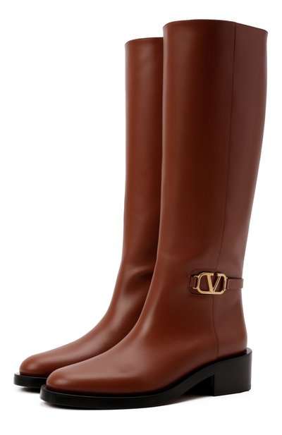 Кожаные сапоги vlogo signature VALENTINO, арт. WW2S0CF3/DSH, фото 1