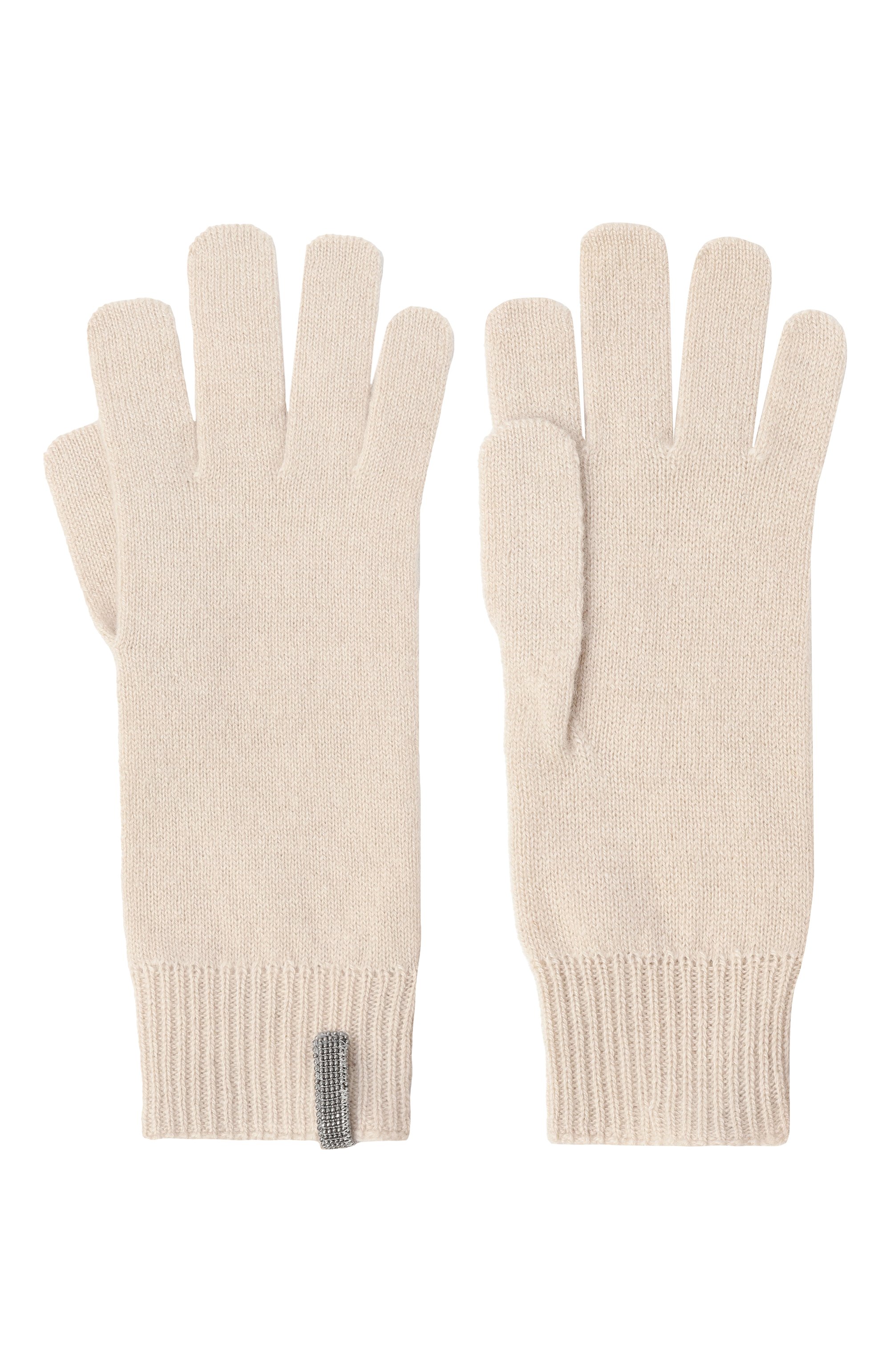Кашемировые перчатки BRUNELLO CUCINELLI кремового цвета по цене 29950 руб., арт. B12M21189B, фото 2 Кашемировые перчатки BRUNELLO CUCINELLI, арт. B12M21189B, фото 2