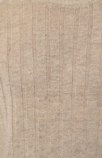 Джемпер изо льна и хлопка BRUNELLO CUCINELLI бежевого цвета по цене 116000 руб., арт. M2L70B2273, фото 5 Джемпер изо льна и хлопка BRUNELLO CUCINELLI, арт. M2L70B2273, фото 5