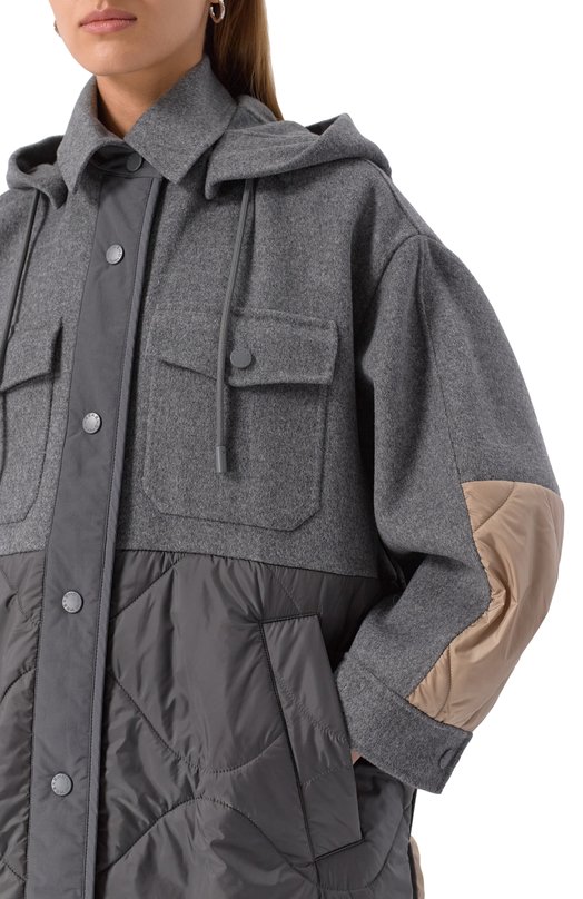 Шерстяная куртка Weekend Max Mara 0SS0LA Серый  0SS0LA Фото 5