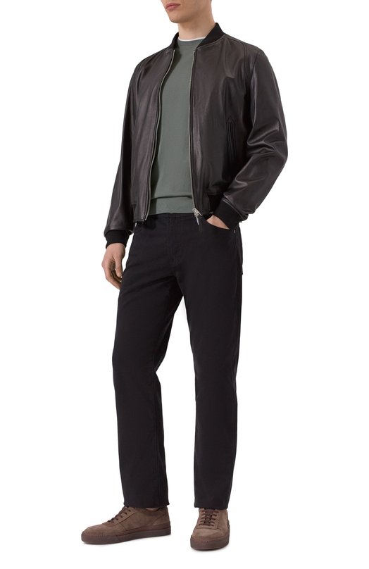 Кожаный бомбер Jacob Cohen 25E P/JUM_H0074 00G D1360 RW Чёрный  25E P/JUM_H0074 00G D1360 RW Фото 2