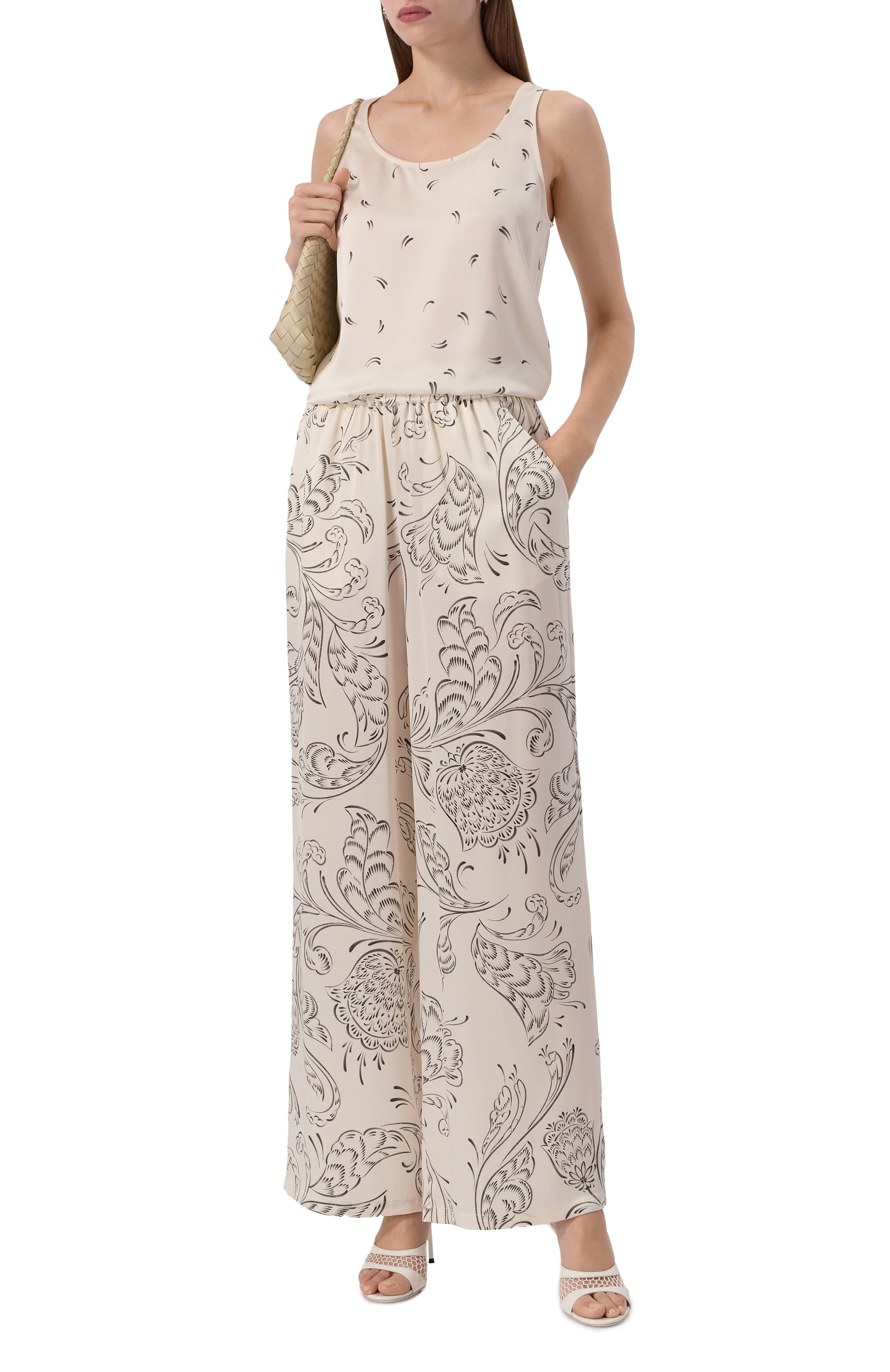 Шелковые брюки ХОХЛОМА Х АЛЕНА АХМАДУЛЛИНА, арт. WTP2112, фото 2