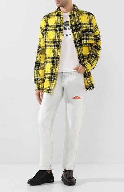 Хлопковая рубашка PALM ANGELS желтого цвета по цене 89950 руб., арт. PMGA063R207540016001, фото 2 Хлопковая рубашка PALM ANGELS, арт. PMGA063R207540016001, фото 2