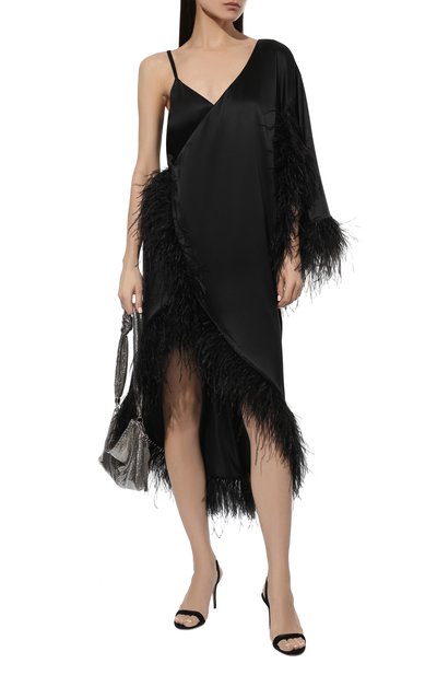 Шелковое платье с отделкой перьями RUBAN, арт. RТS21-11.1.52.2, фото 2