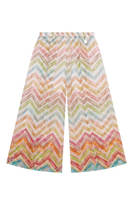 Детские брюки из хлопка и шелка MISSONI разноцветного цвета, арт. MW6C40/K0235/12-16 | Фото 1 (Нос: Не проставлено; Материал внешний: Хлопок; Материал сплава: Проставлено)
