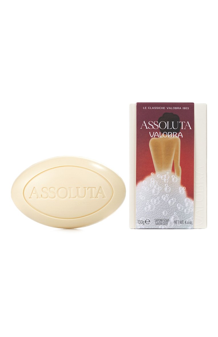 Твердое туалетное мыло assoluta (130g) VALOBRA бесцветного цвета, арт. 403005 | Фото 1 (Нос: Не проставлено; Региональные ограничения белый список (Axapta Mercury): Не проставлено; Тип продукта: Мы�ло; Назначение: Для тела)