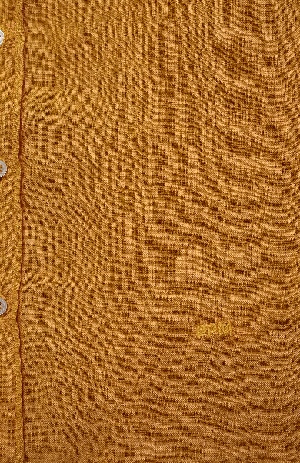 Льняная рубашка PAOLO PECORA MILANO горчичного цвета по цене 13150 руб., арт. PP3691/14-16, фото 3 Льняная рубашка PAOLO PECORA MILANO, арт. PP3691/14-16, фото 3
