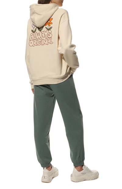 Хлопковое худи ADIDAS ORIGINALS кремового цвета по цене 8960 руб., арт. HF2088, фото 2 Хлопковое худи ADIDAS ORIGINALS, арт. HF2088, фото 2