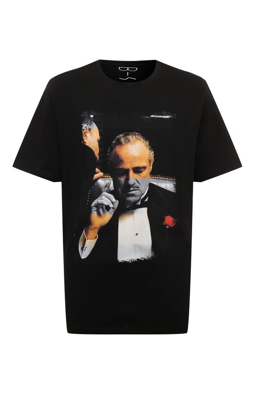 Хлопковая футболка Bisibiglio PADRIN0 MAFIA Чёрный PADRIN0 MAFIA