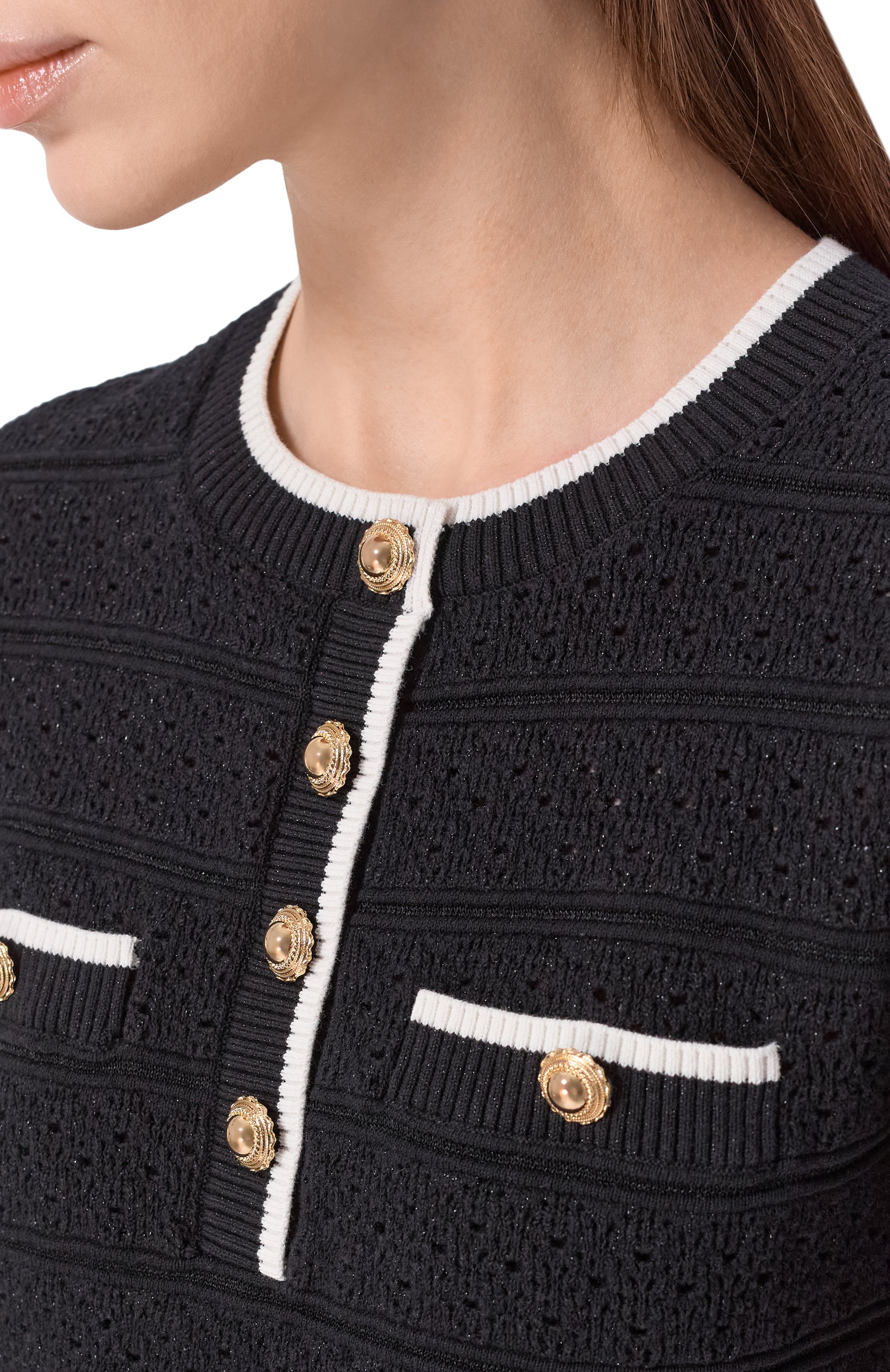 Хлопковый топ SELF-PORTRAIT, арт. SS26-055T-B, фото 5