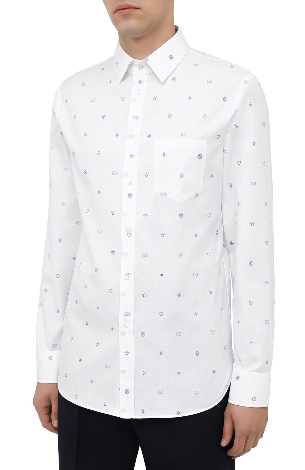 Хлопковая рубашка GUCCI, арт. 625883/ZAEDI, фото 3