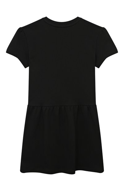 Хлопковое платье MOSCHINO черного цвета по цене 11200 руб., арт. HDV0CZ/LCA32/10-14, фото 2 Хлопковое платье MOSCHINO, арт. HDV0CZ/LCA32/10-14, фото 2